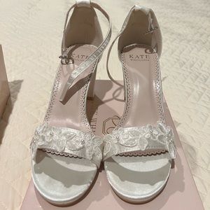 Kate Whitcomb Wedding Heels Ivory 3 inch heel